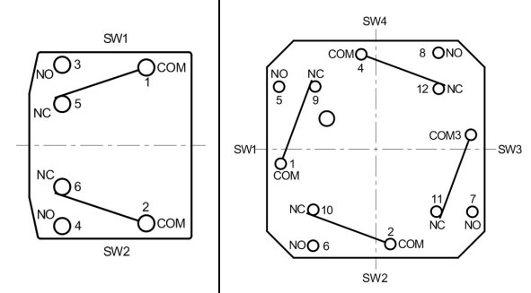 product drawing of g19 series waterproof seat adjustment switches5